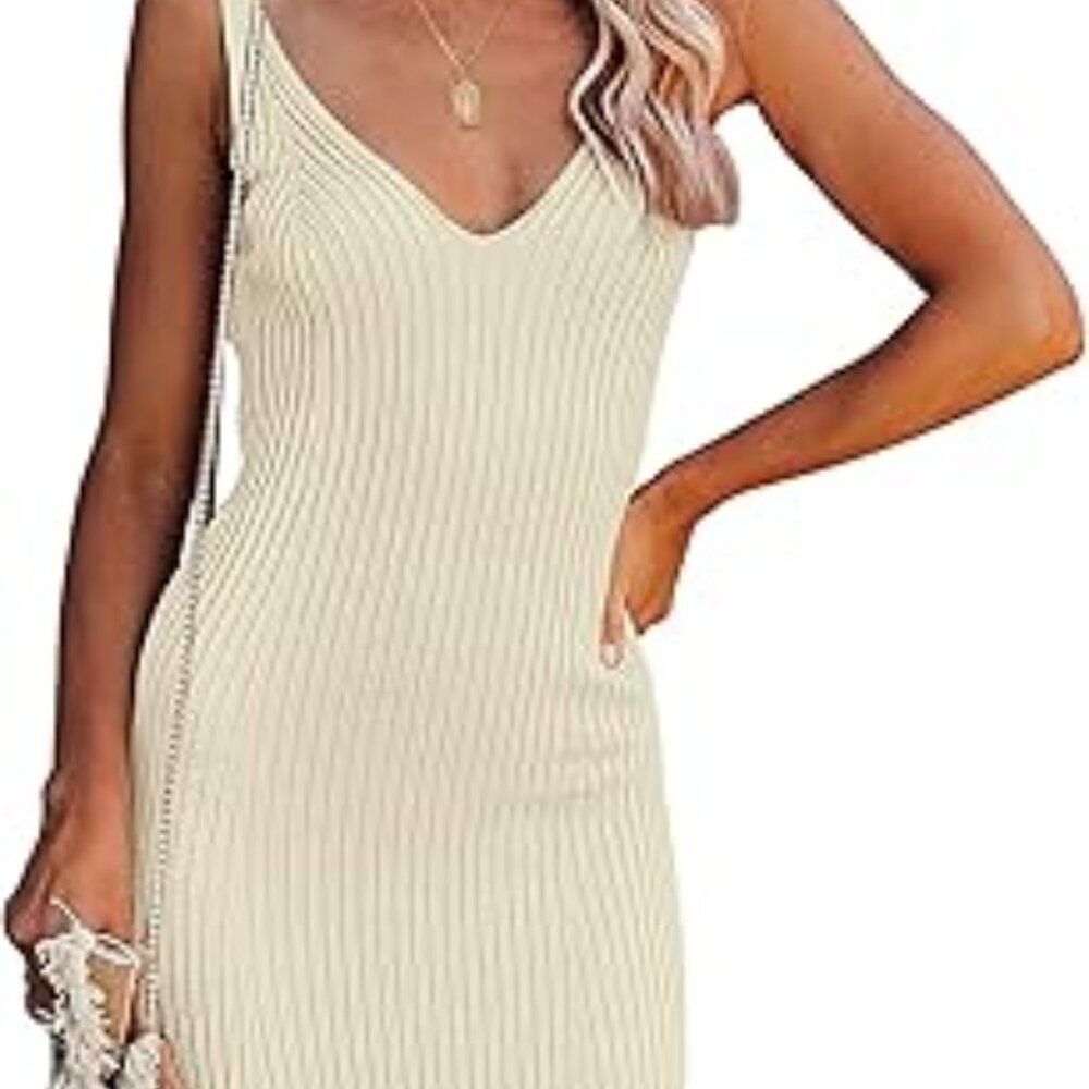 Y2K Sexy Rib-Knit Maxi Tank Dress – Slim Fit Vacation Outfit Maxi Dress - Picture 2 of 8